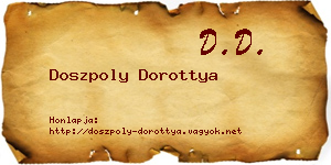 Doszpoly Dorottya névjegykártya